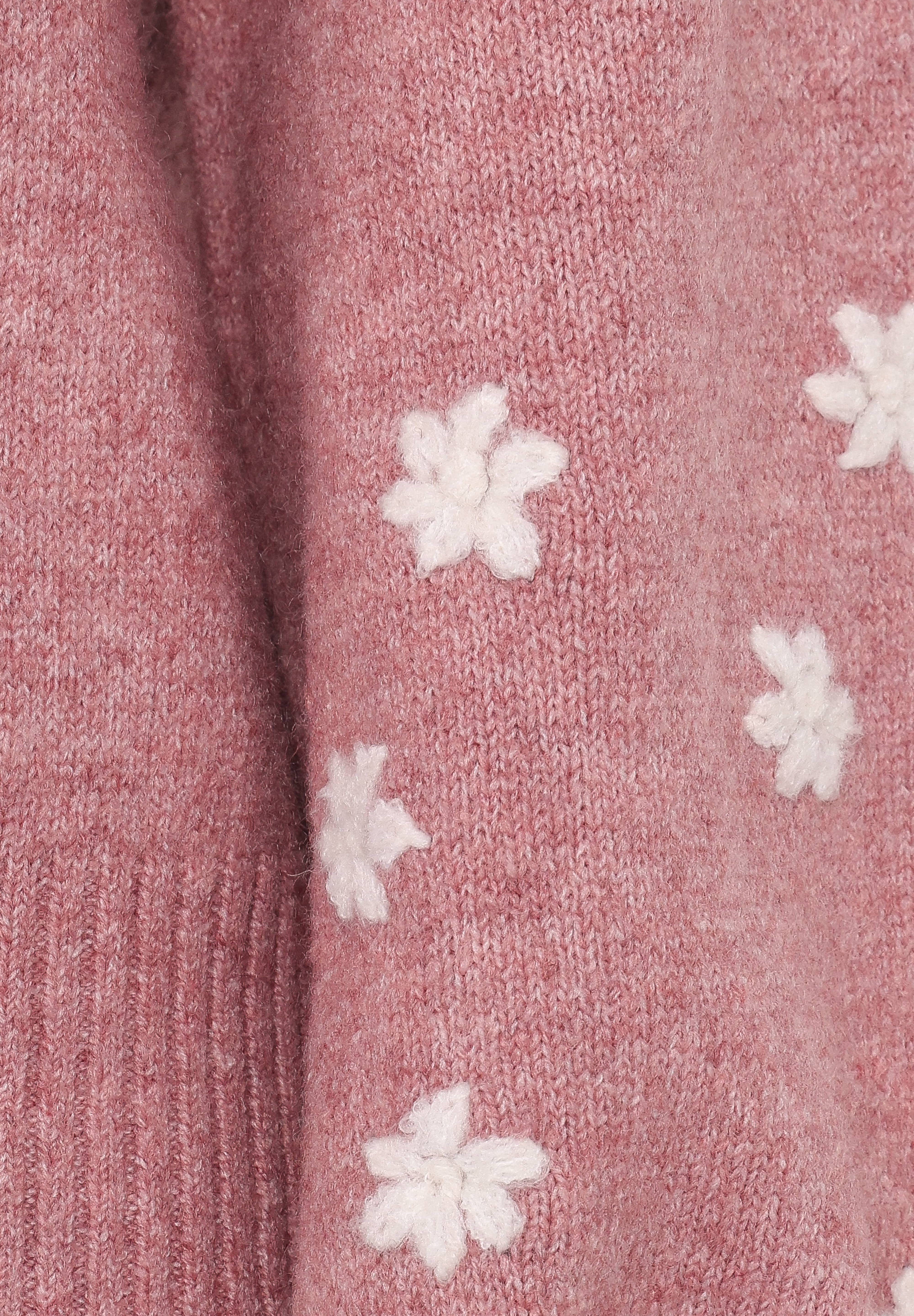 Fleming Flower Applique Sweater - Rose