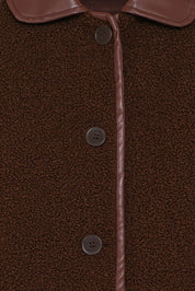 Adella Sherpa Car Coat - Espresso Brown
