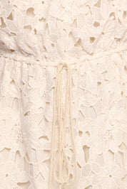 Athina Lace Romper - White