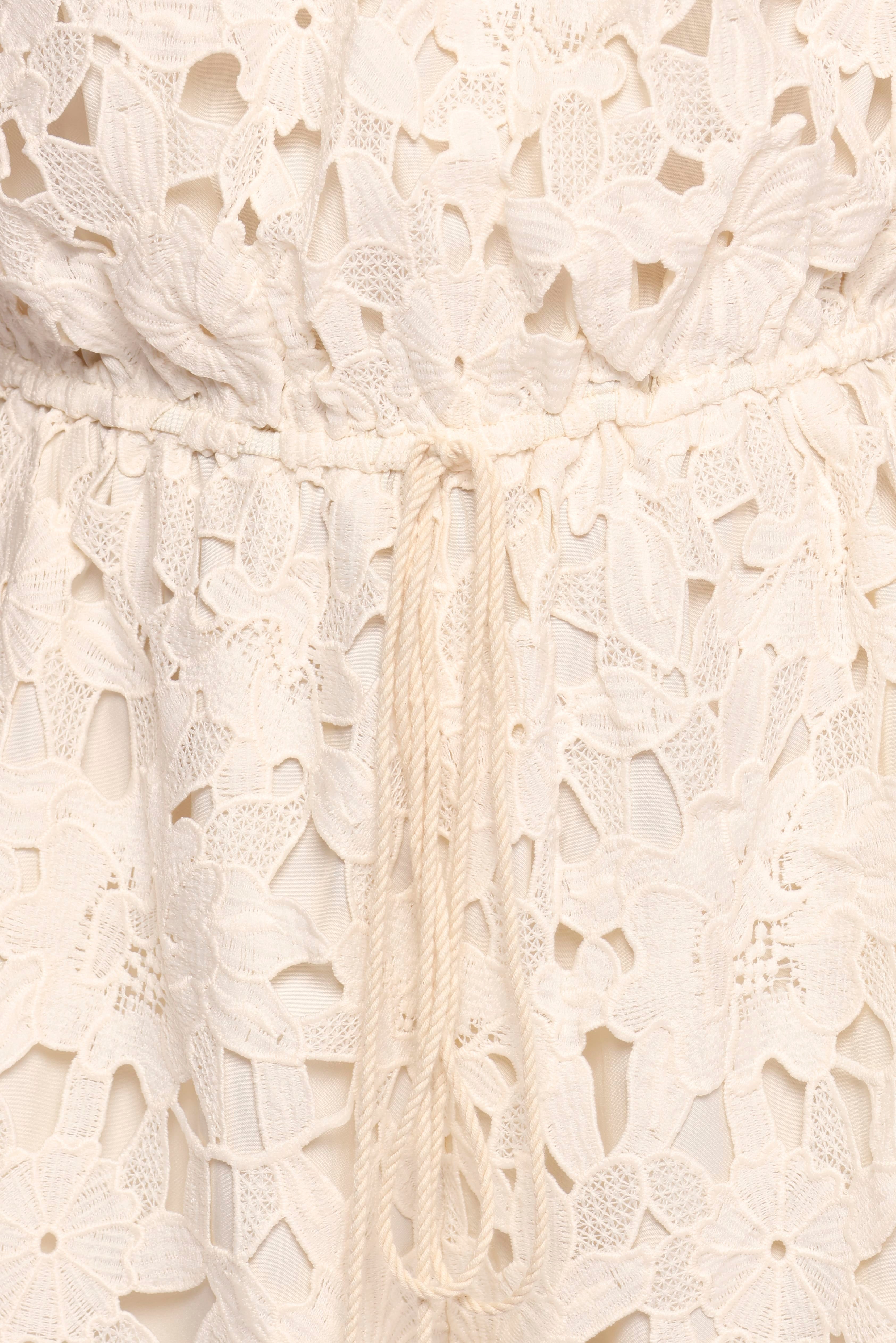 Athina Lace Romper - White