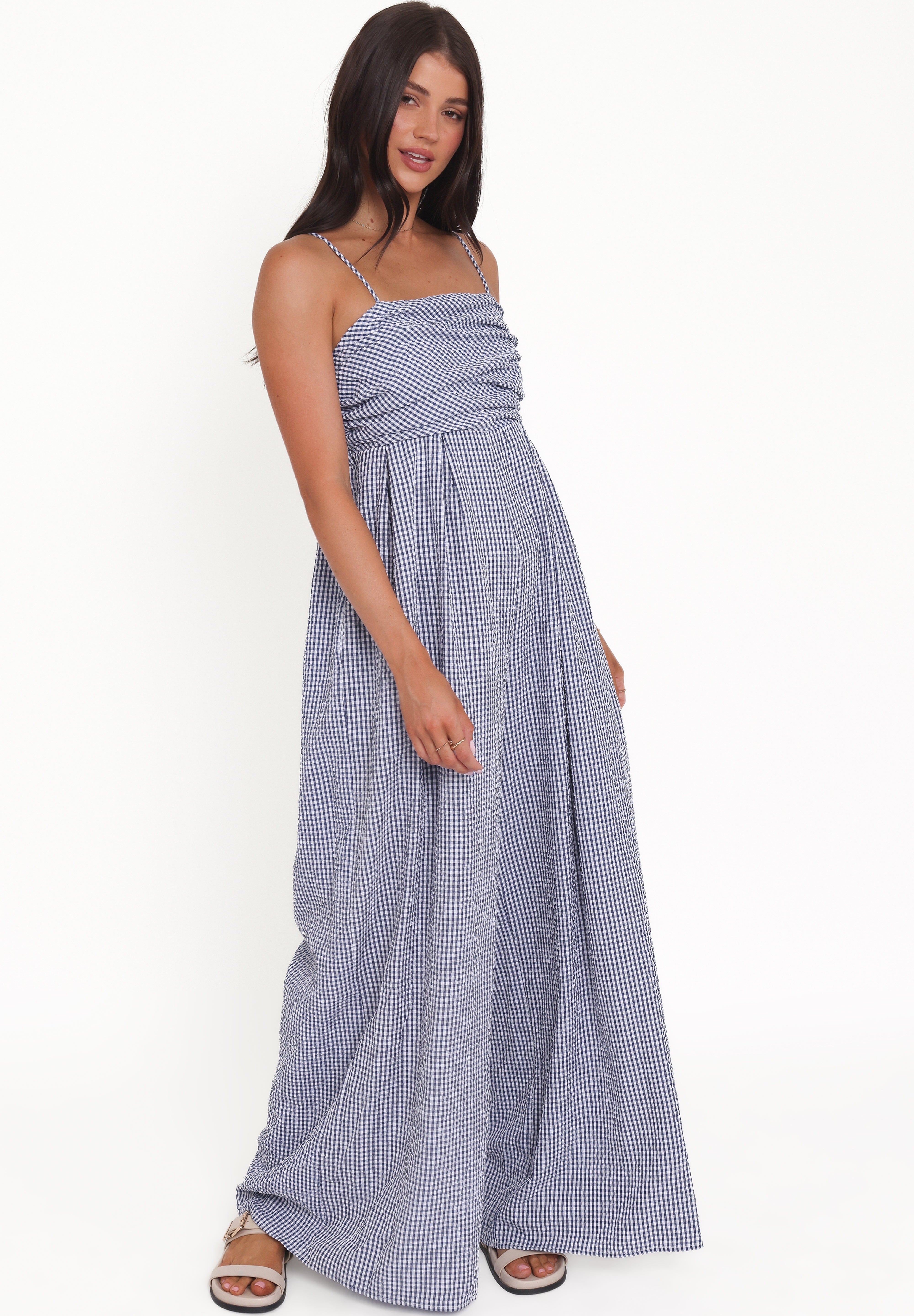 Pricilla Jumpsuit - Blue Gingham