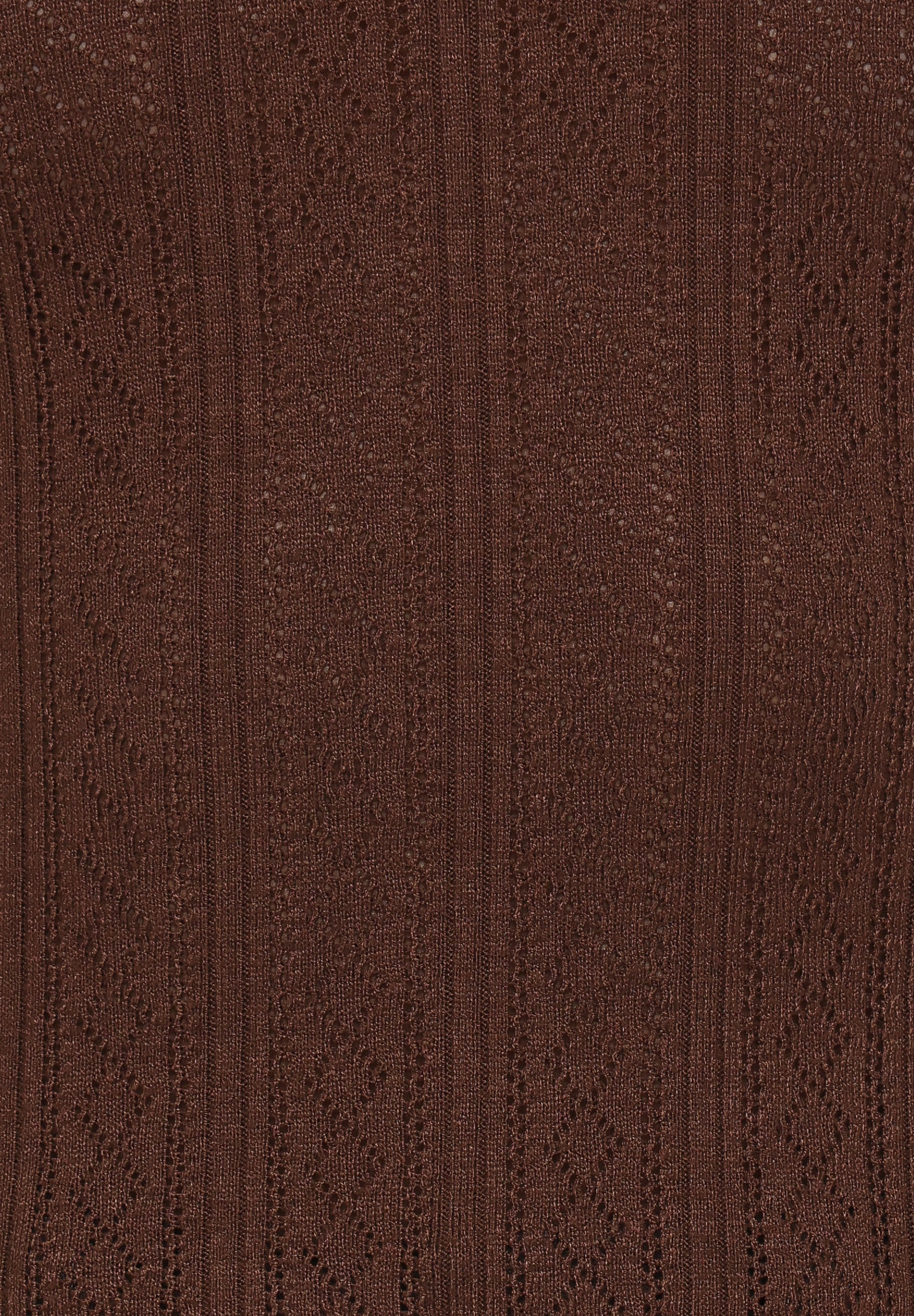 Aquila Pointelle Knit Top - Chocolate