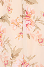 Dallas Long Sleeve Top - Cream Floral