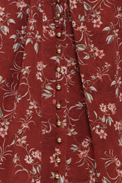 Elanira Ruffle Top - Rust Floral
