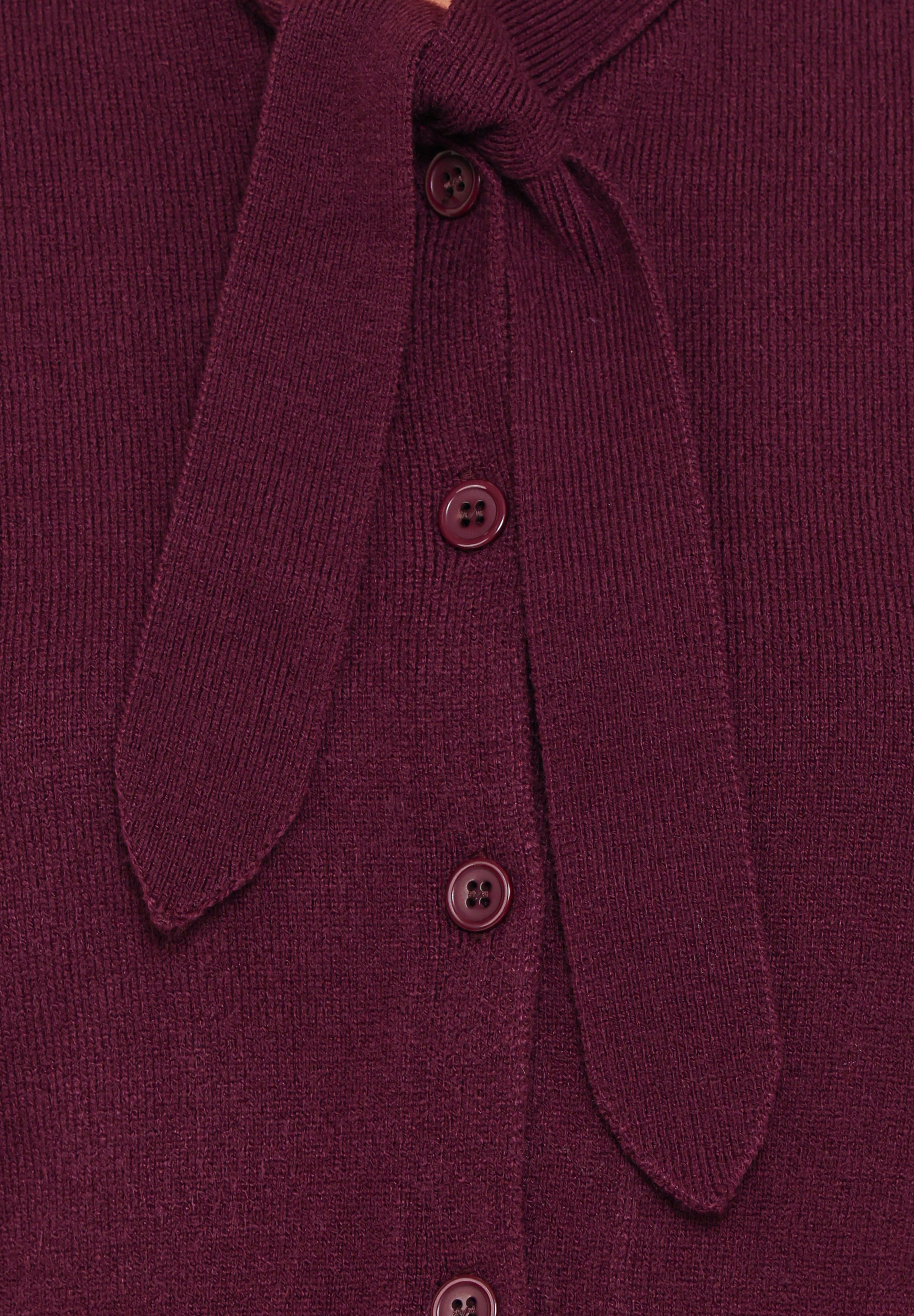 Ezra Scarf Knit Top - Burgundy