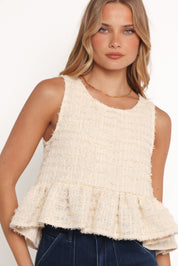 Fren Ruffle Top - Cream