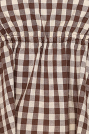 Rory Top - Brown Gingham