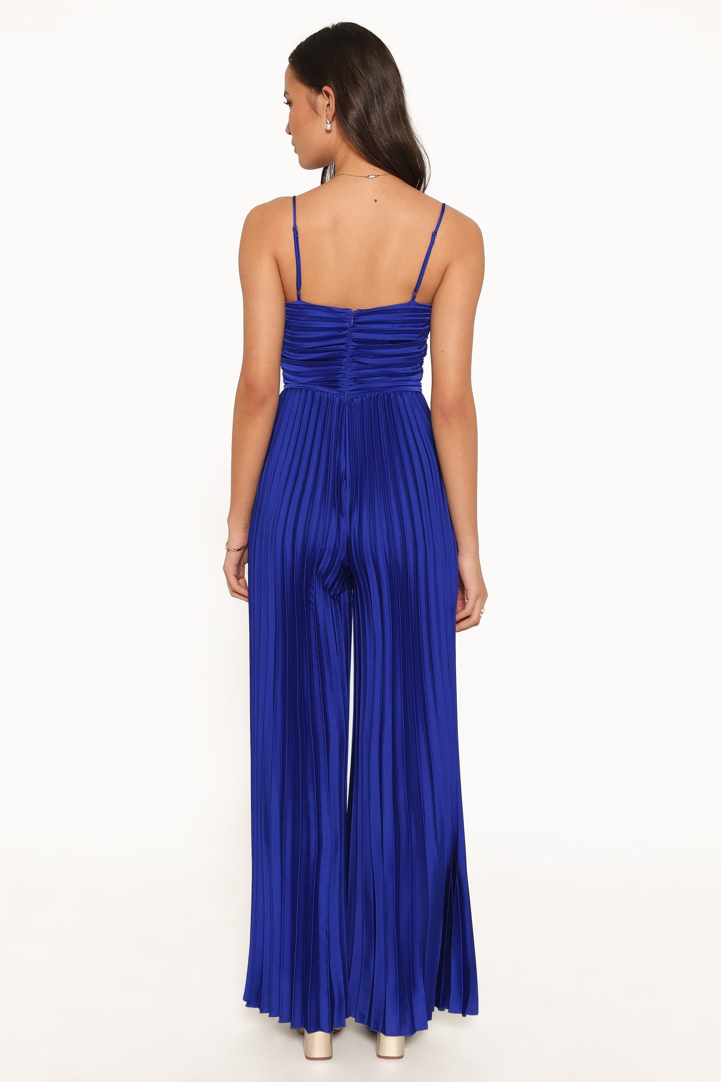 Angelique Pleated Jumpsuit - Royal Blue