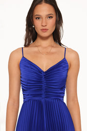 Angelique Pleated Jumpsuit - Royal Blue