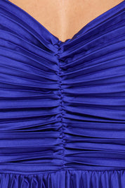 Angelique Pleated Jumpsuit - Royal Blue