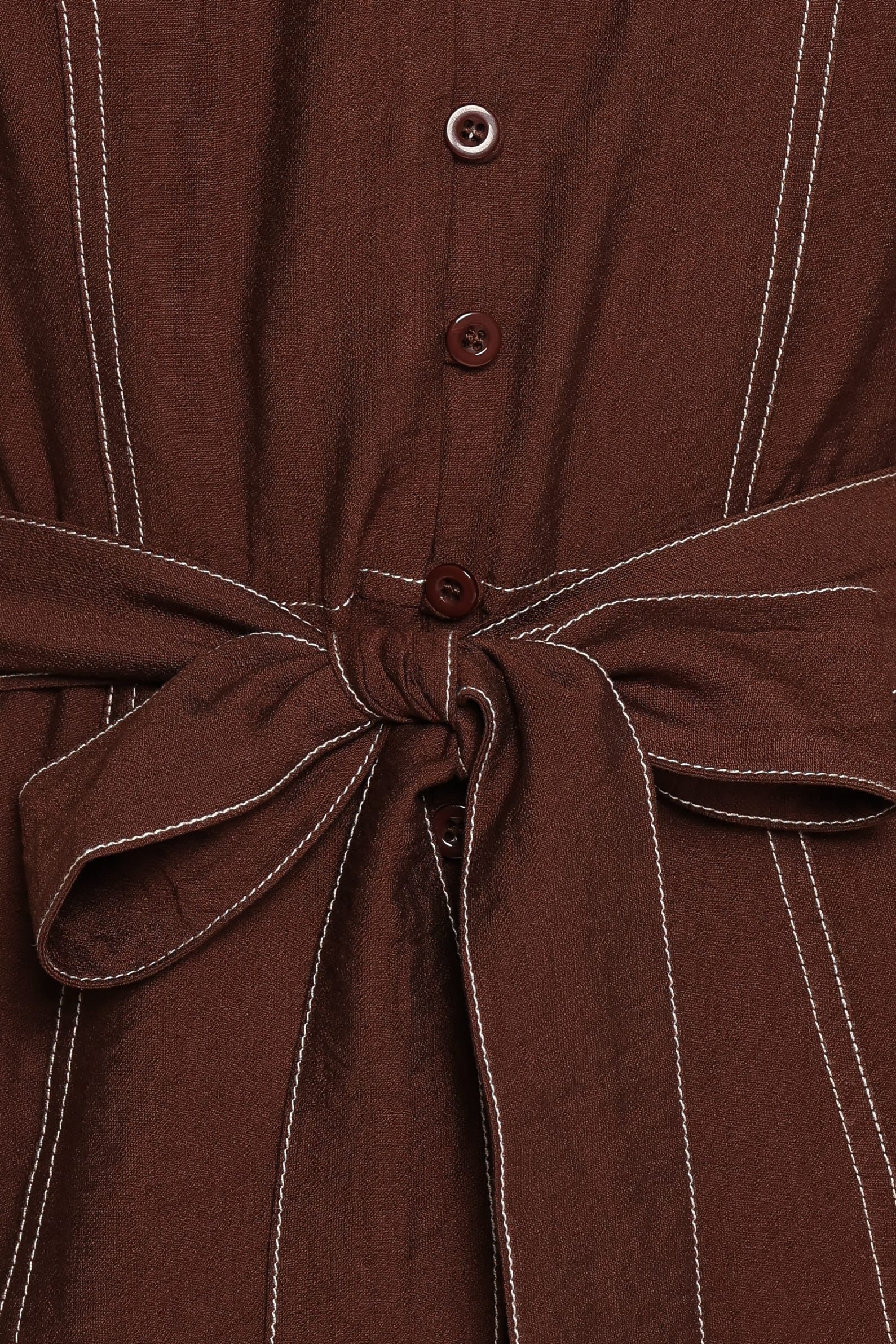 Benni Long Sleeve Romper - Chocolate