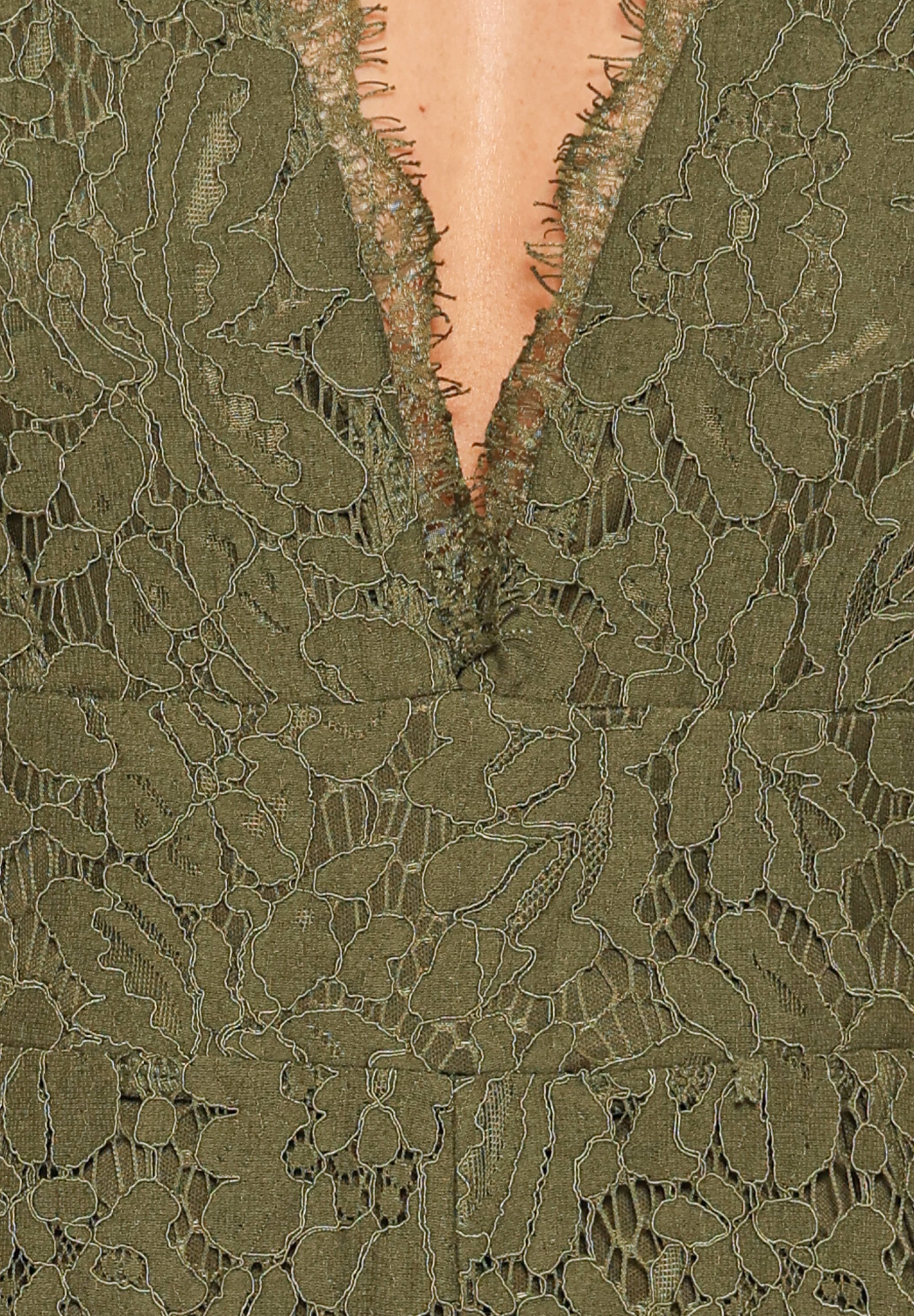 Eloise Lace Jumpsuit - Olive Green