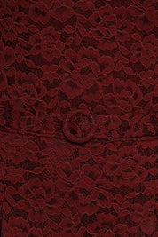 Harlie Strapless Lace Jumpsuit - Burgundy
