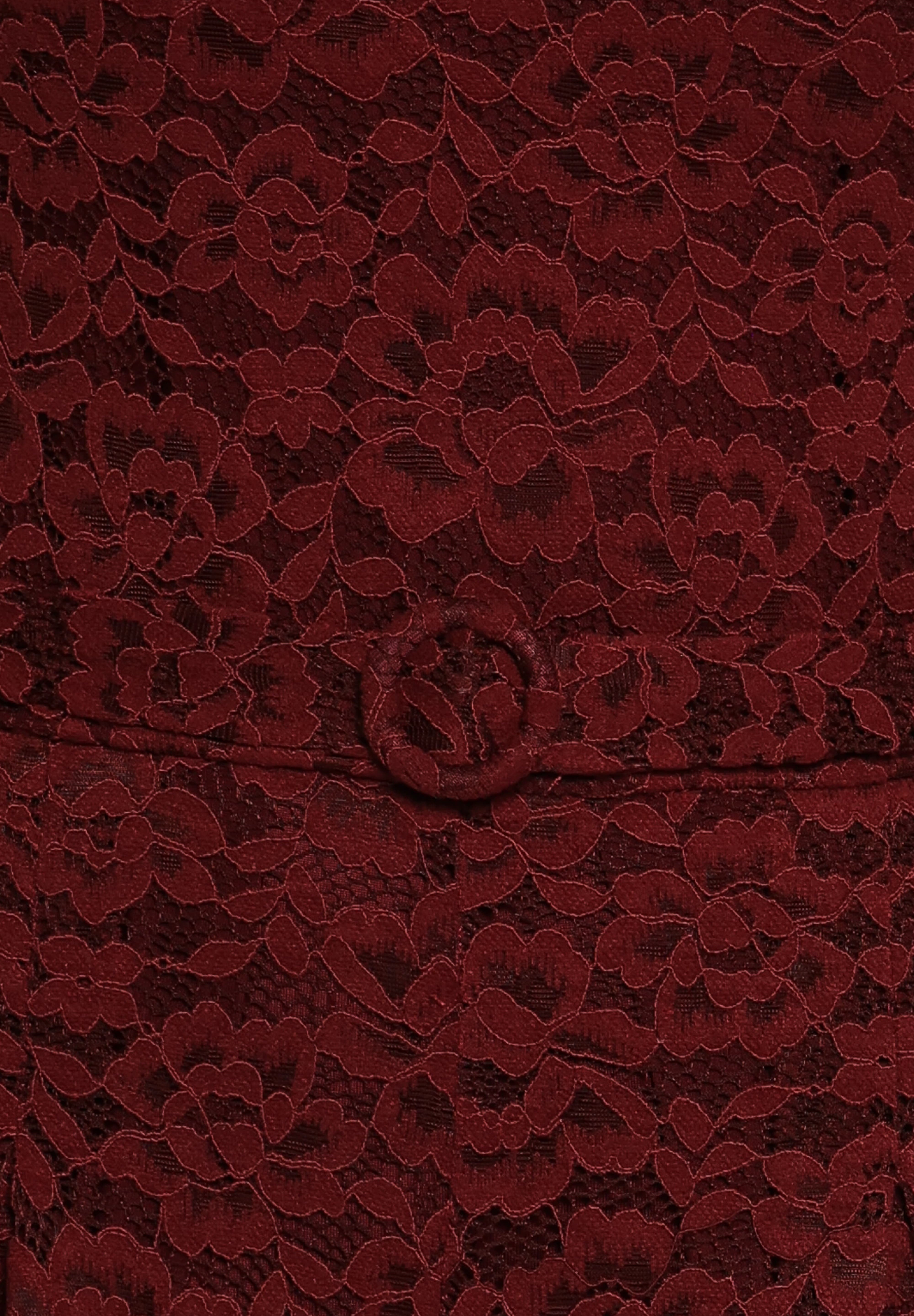 Harlie Strapless Lace Jumpsuit - Burgundy