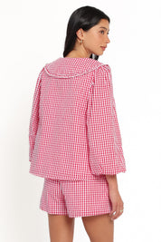Angela Short Set - Red Gingham