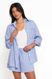 Ashlyn Short Set - Blue Stripe