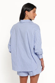 Ashlyn Short Set - Blue Stripe