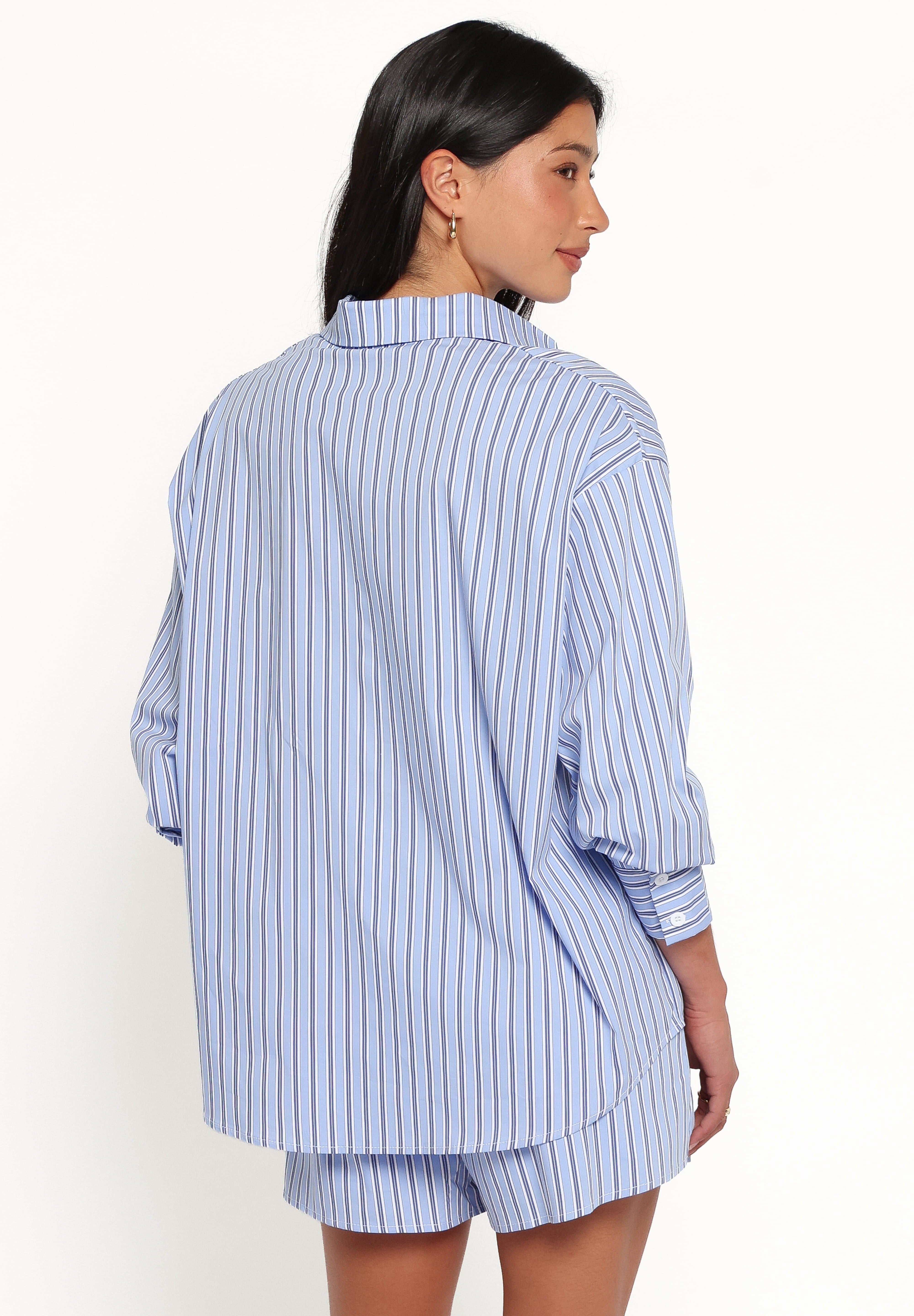 Ashlyn Short Set - Blue Stripe