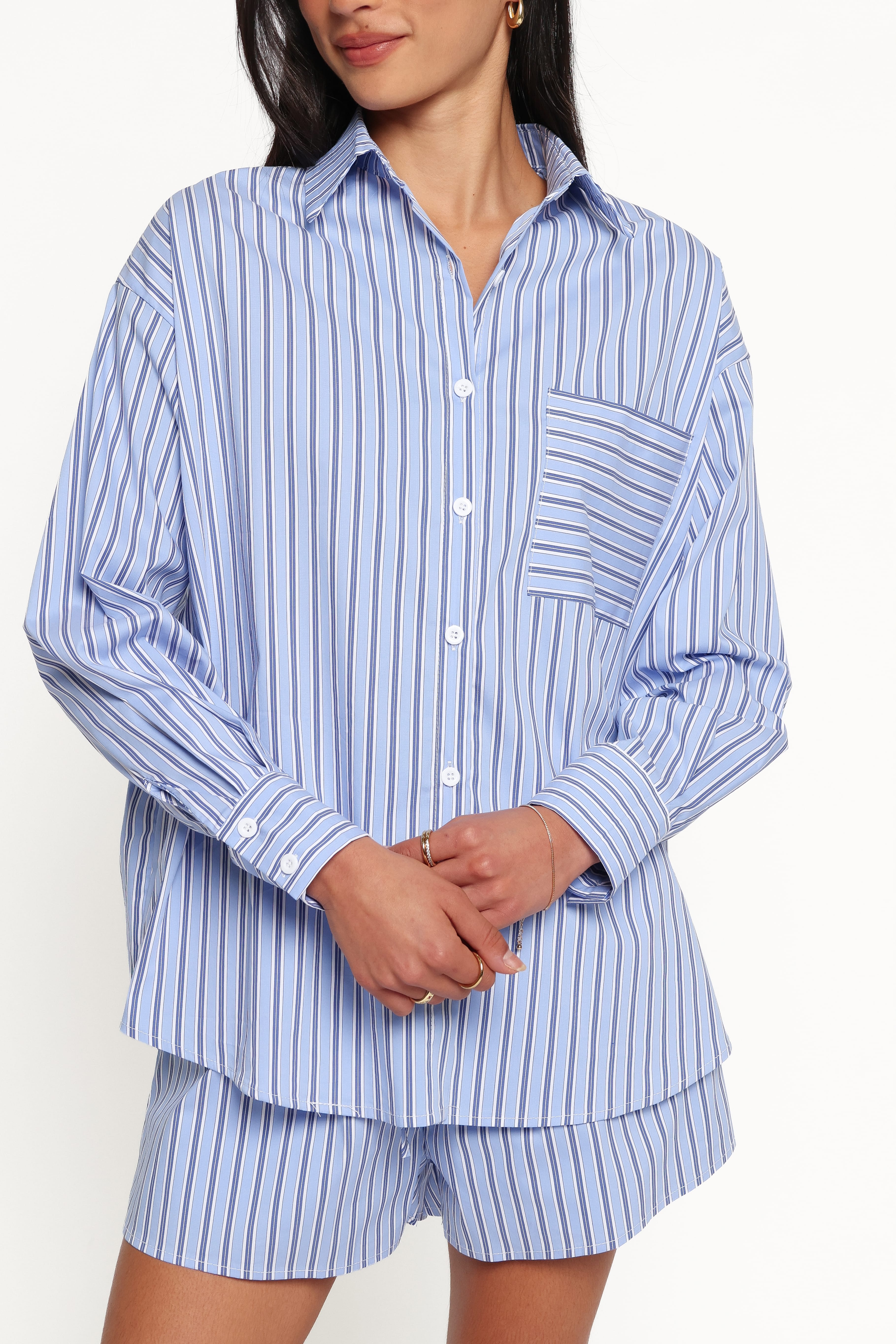 Ashlyn Short Set - Blue Stripe