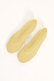 Evonne Mesh Flat - Butter Yellow