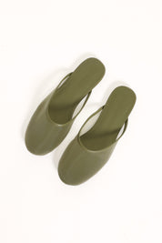 Gabrielle Mesh Flat - Olive Green