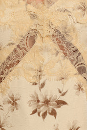 Alli Lace Cami Top - Sand Floral