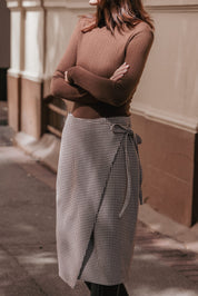 Aquila Pointelle Knit Top - Chocolate