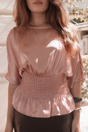 Cherish Pintuck Top - Rose
