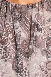 Dallas Long Sleeve Top - Purple Paisley