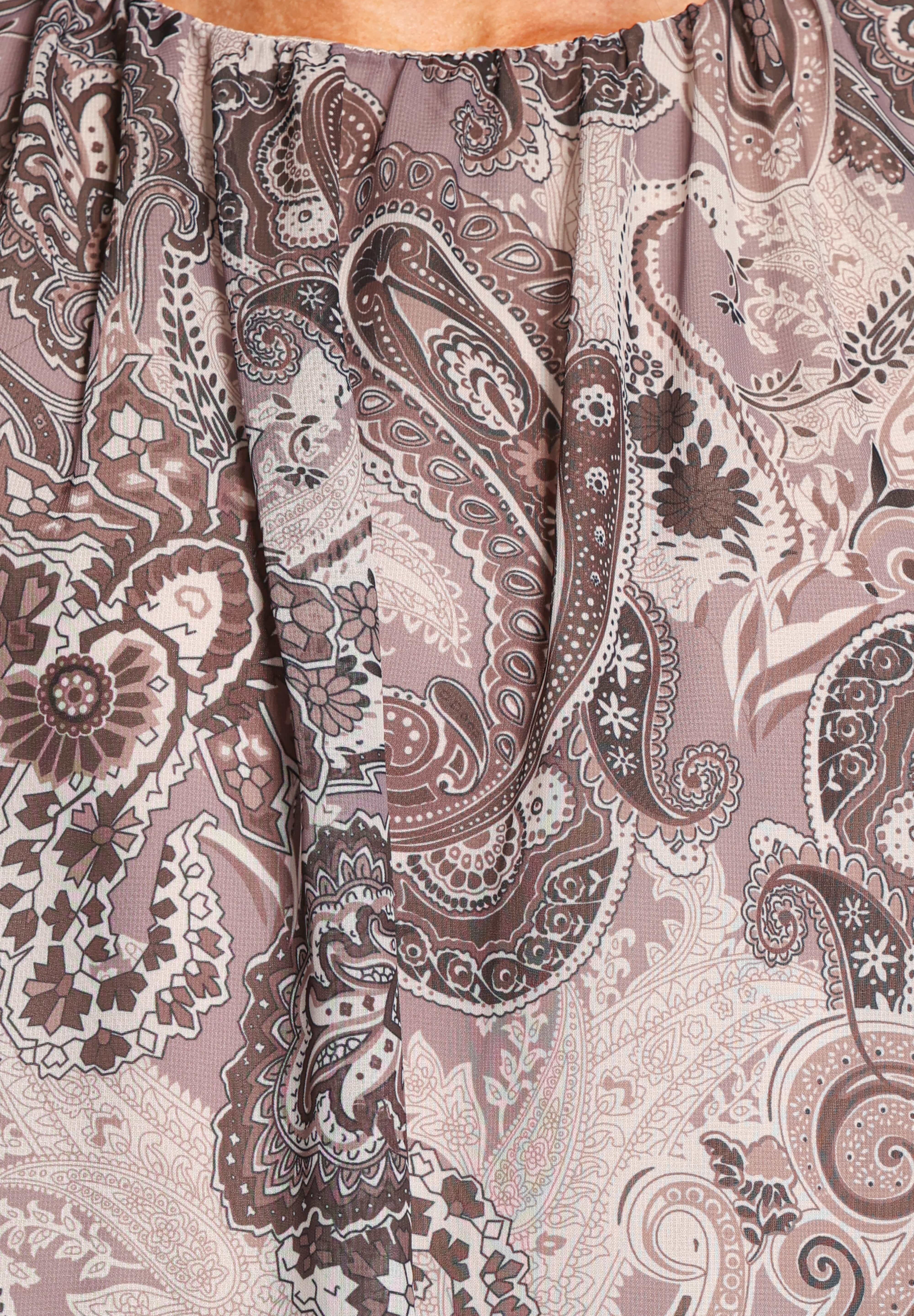 Dallas Long Sleeve Top - Purple Paisley