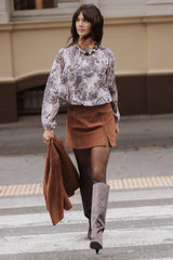 Dallas Long Sleeve Top - Purple Paisley