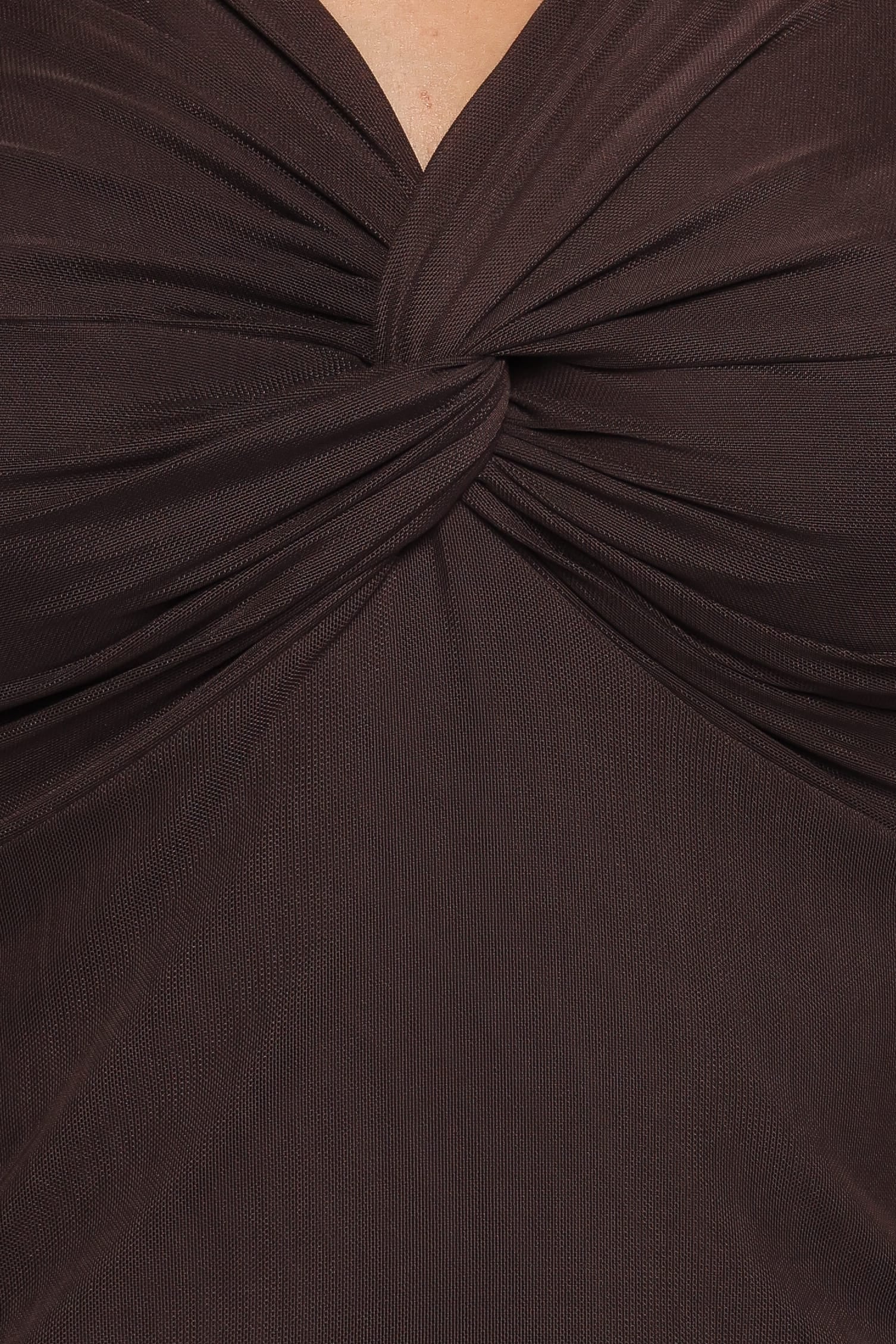 Ellera Mesh Top - Brown