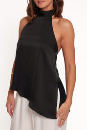 Merlin Halterneck Top - Black