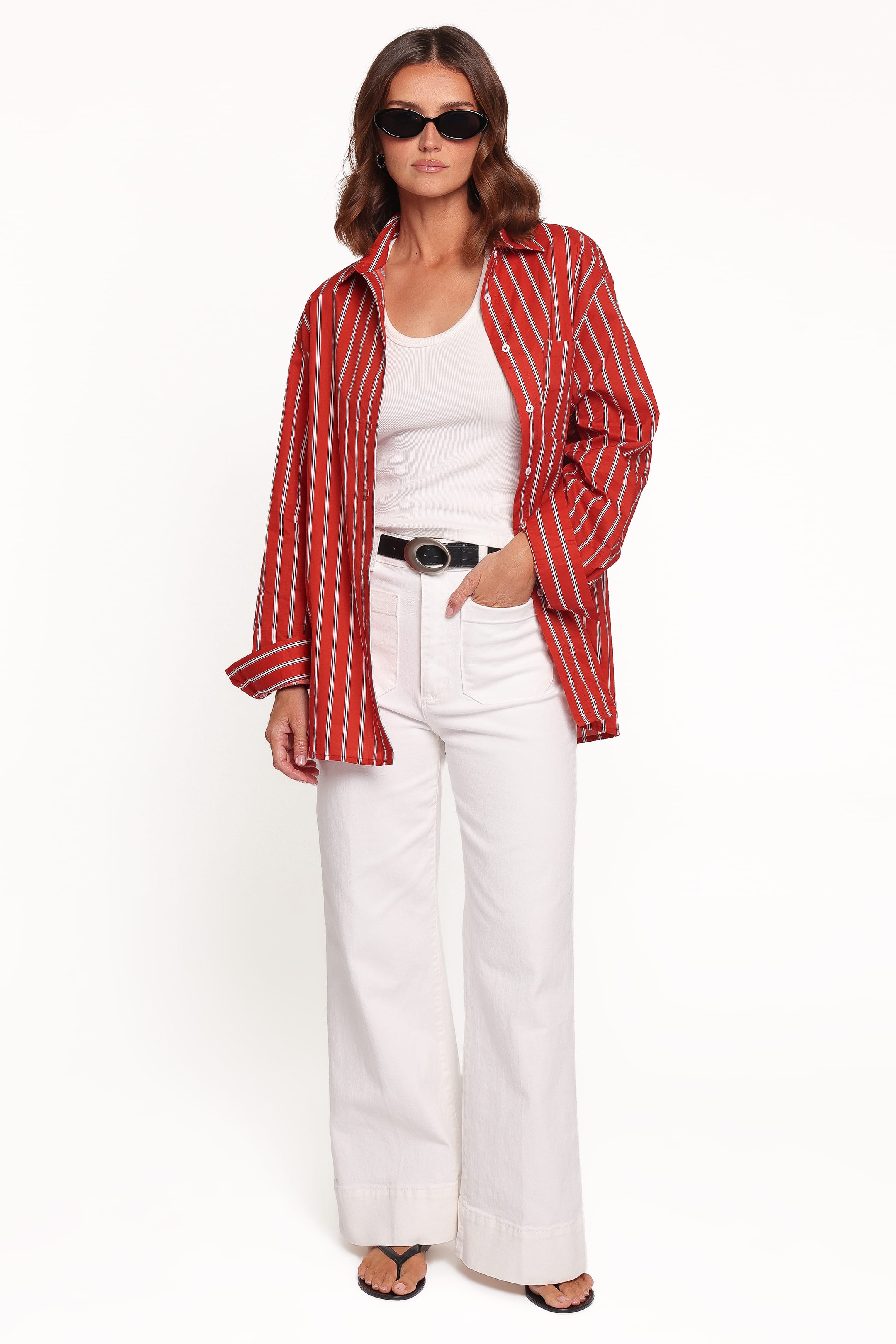 Palmer Button Down Shirt - Red Stripe