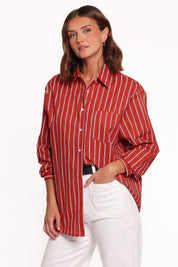 Palmer Button Down Shirt - Red Stripe