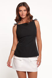 Pattie Bow Top - Black