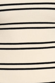 Presley Knit Top - Cream Black Stripe