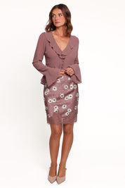 Vilma Ruffle Top - Mauve