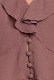Vilma Ruffle Top - Mauve